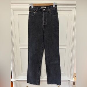 Levi's Ribcage Straight Ankle Black Jeans